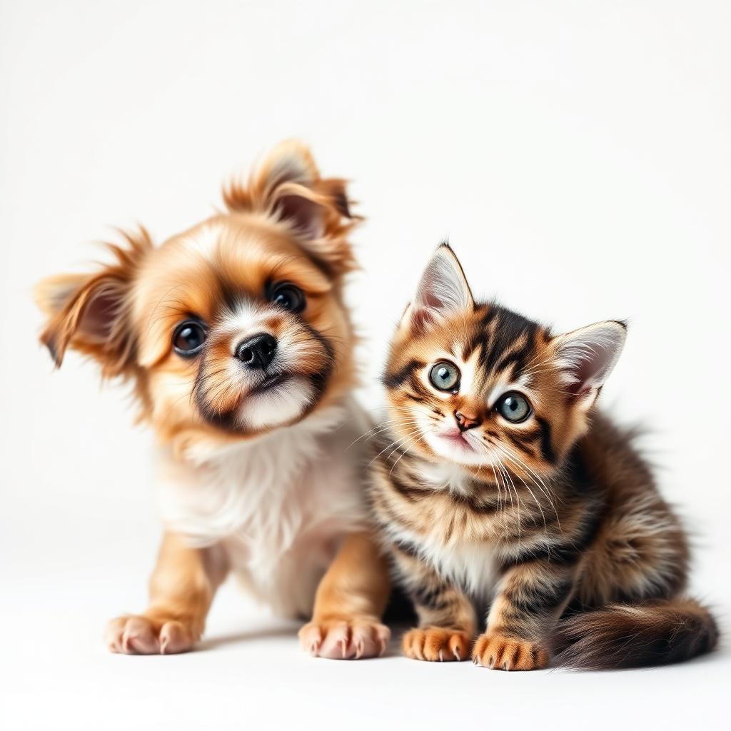 Pets felizes na clínica veterinária